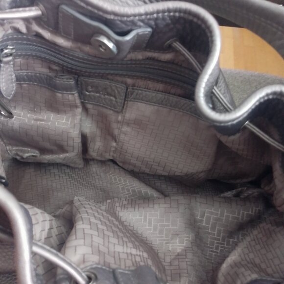 Cole Haan Pebbled Leather Drawstring Shoulder Bag Purse - Picture 7 of 7